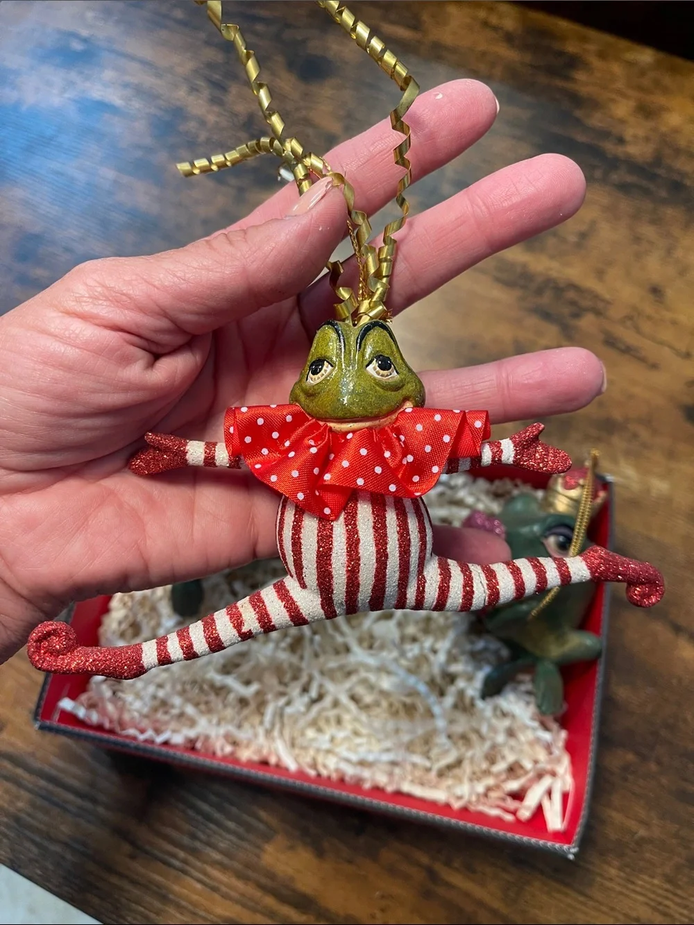 Katherines Collection festive frog